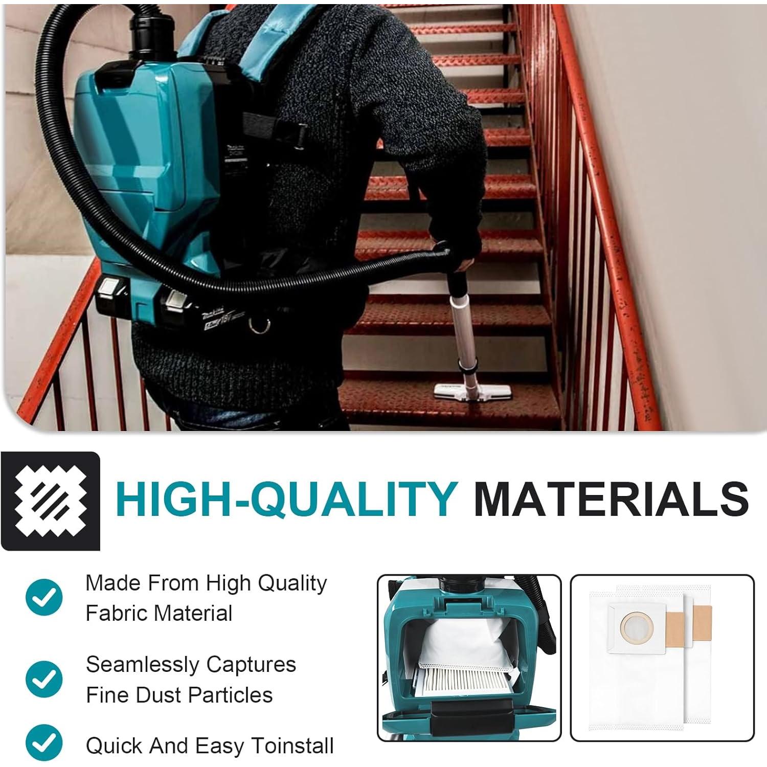 Paquete de 12 bolsas de filtro Giokyi 197903-8 para aspiradoras Makita