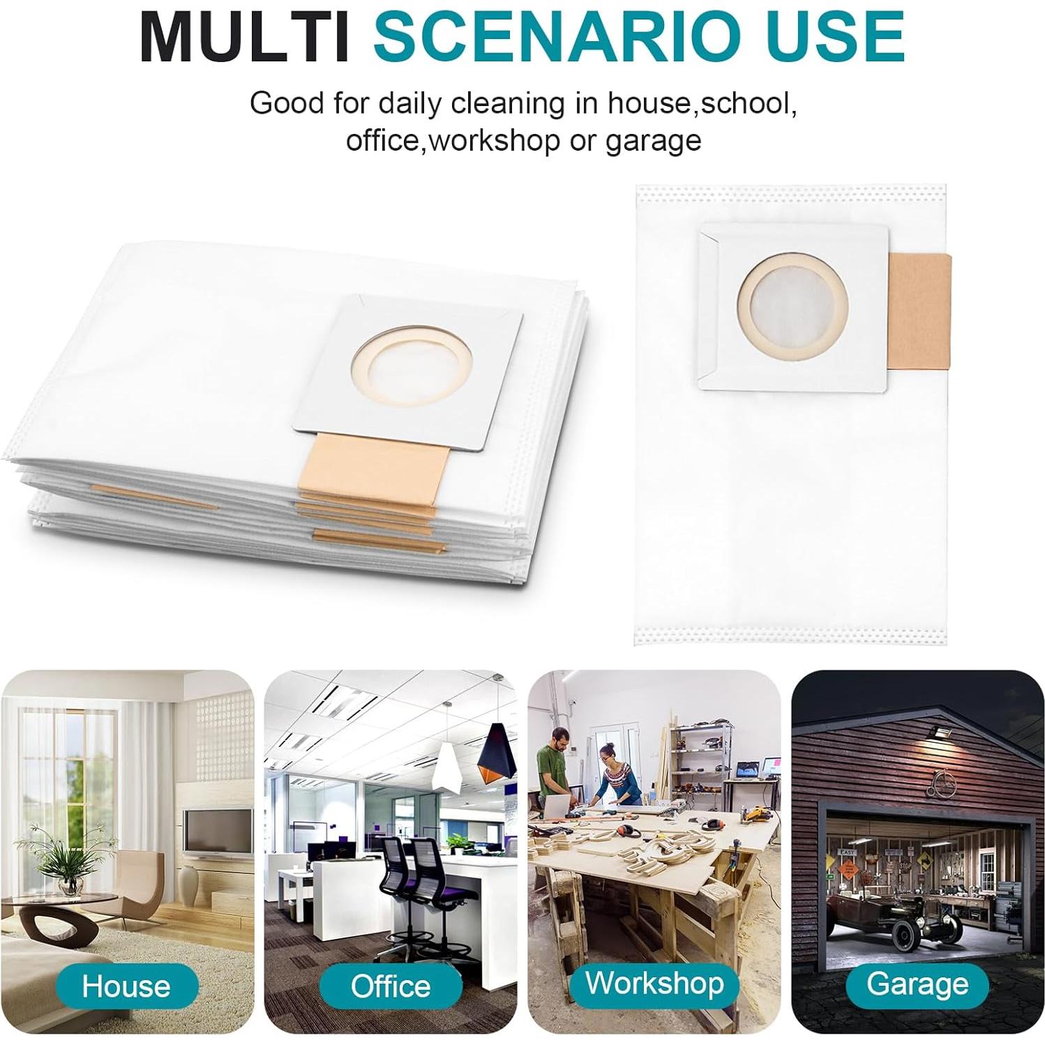 Paquete de 12 bolsas de filtro Giokyi 197903-8 para aspiradoras Makita