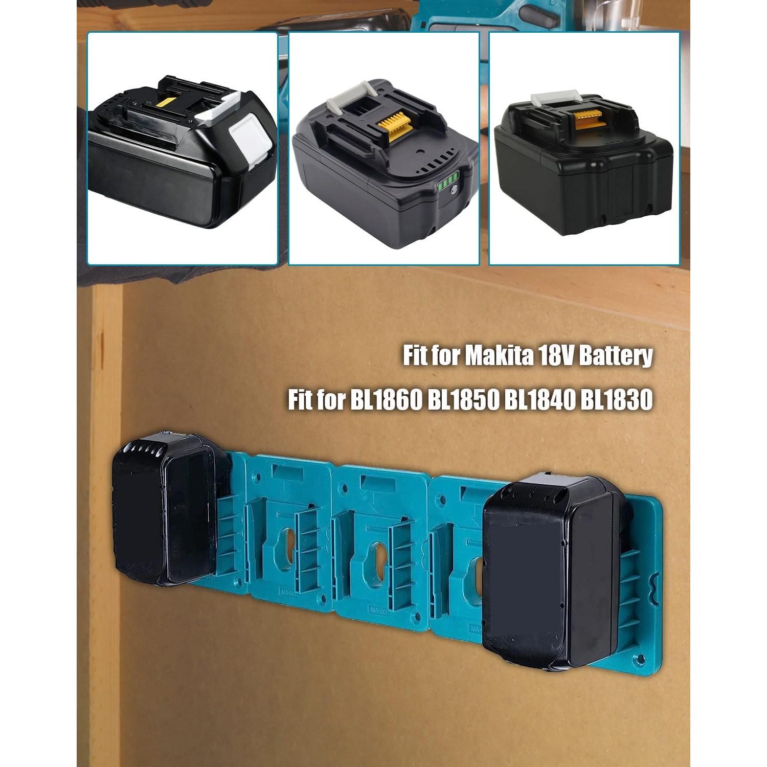 20 Soportes de Batería Makita 18V Montados en Pared