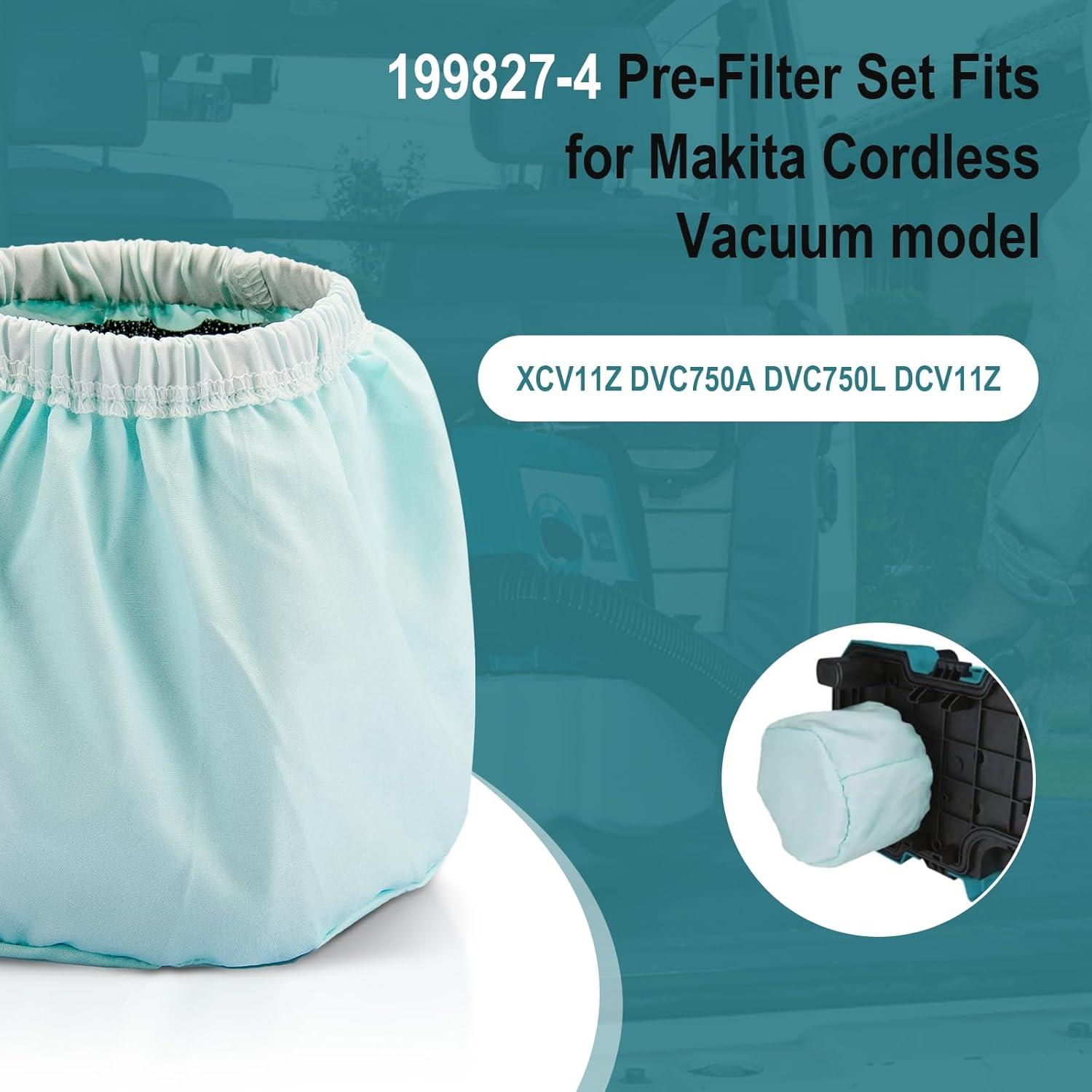 Juego de Pre-Filtro Hasanbar 199827-4 para Aspiradora Makita