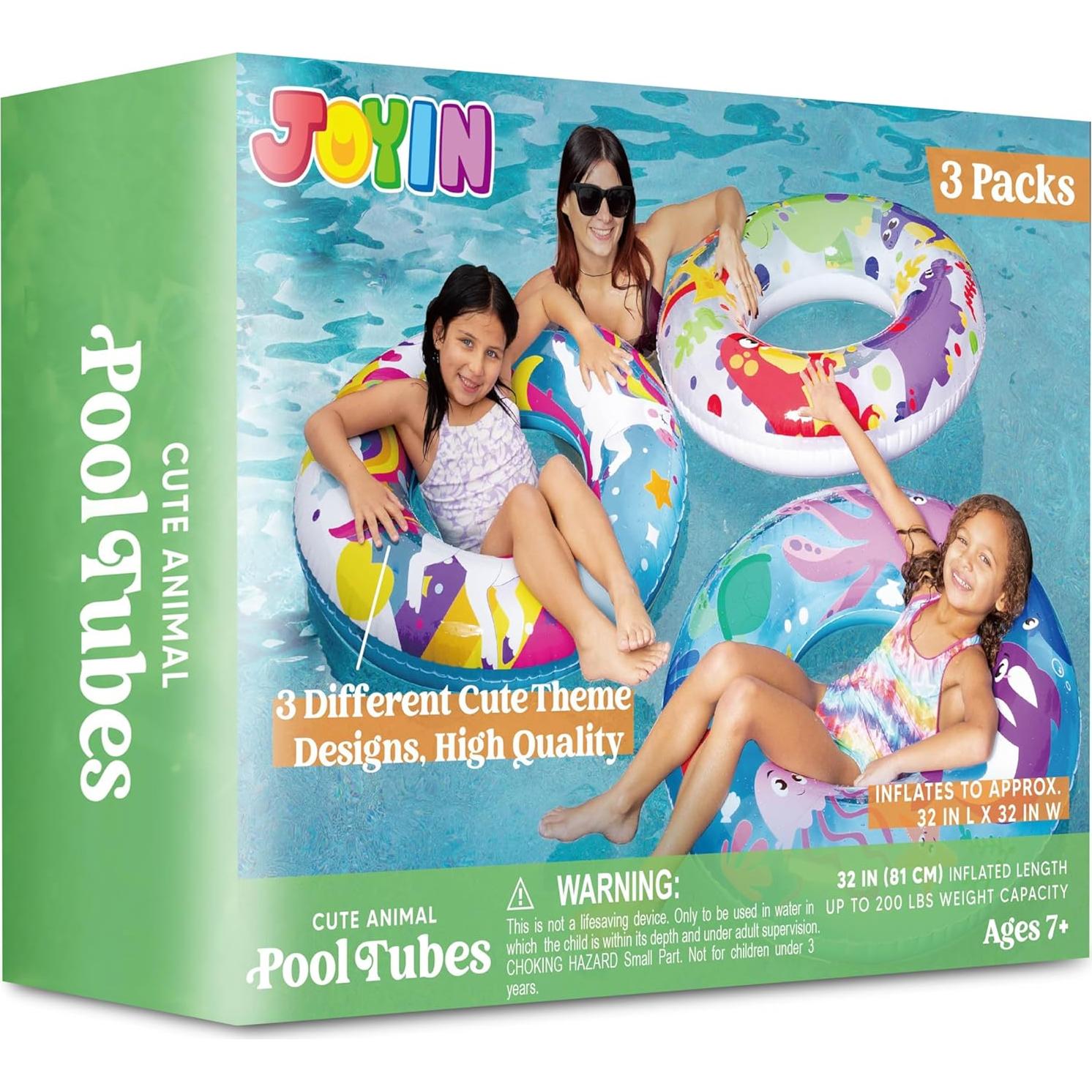 Flotadores de Piscina JOYIN 3 Piezas Animales Marinos 81 cm