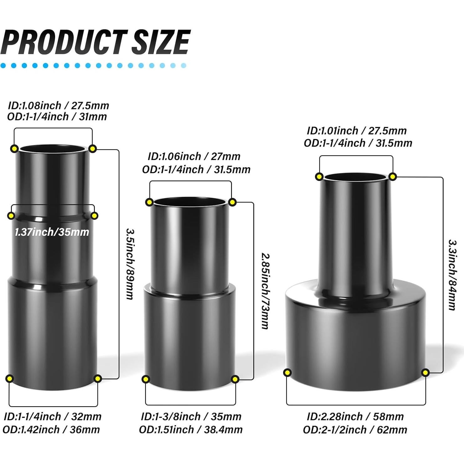 Kit de Adaptadores de Manguera de Vacío MEANLIN 6 Piezas