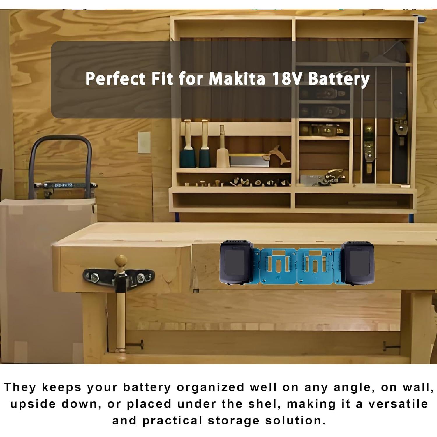 Soporte de Batería Makita 18V WeToolGoo - 10 Pack Montaje Pared