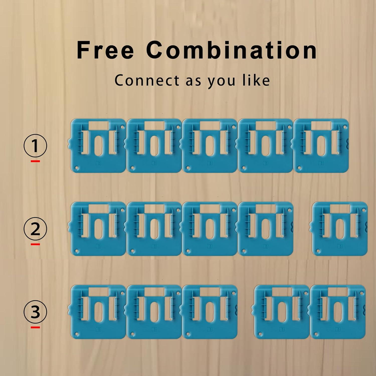 Soporte de Batería Makita 18V WeToolGoo - 10 Pack Montaje Pared