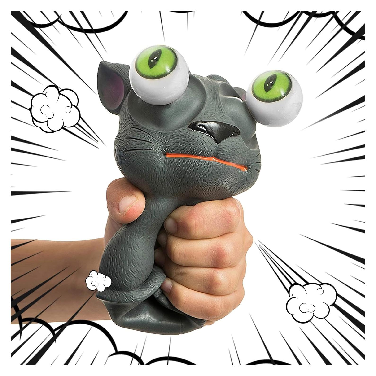 Juguete Squeeze Alivio Estrés Gato Gris ZHT 108g