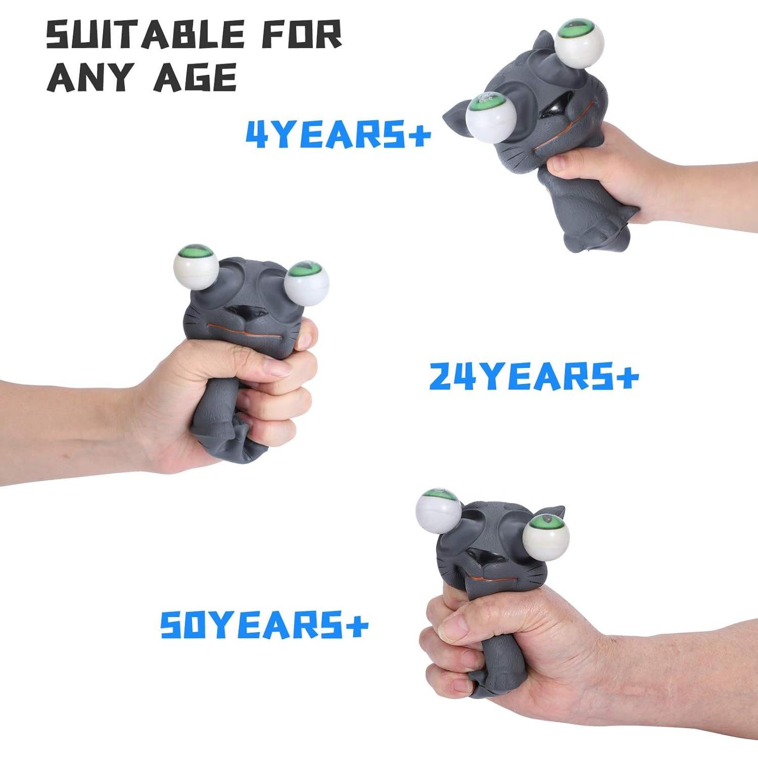 Juguete Squeeze Alivio Estrés Gato Gris ZHT 108g