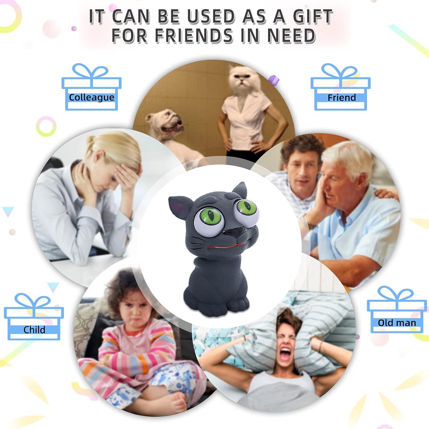 Juguete Squeeze Alivio Estrés Gato Gris ZHT 108g