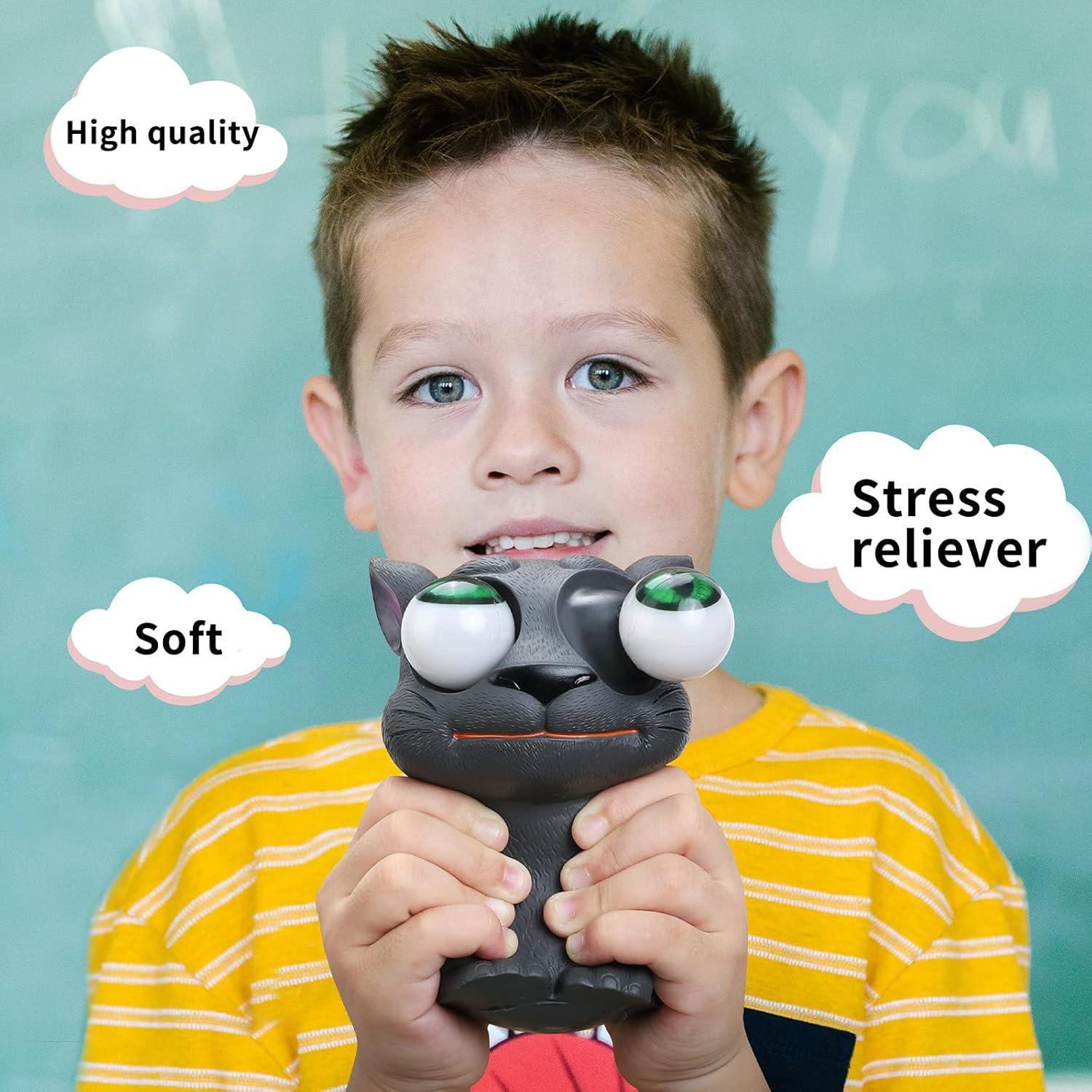 Juguete Squeeze Alivio Estrés Gato Gris ZHT 108g