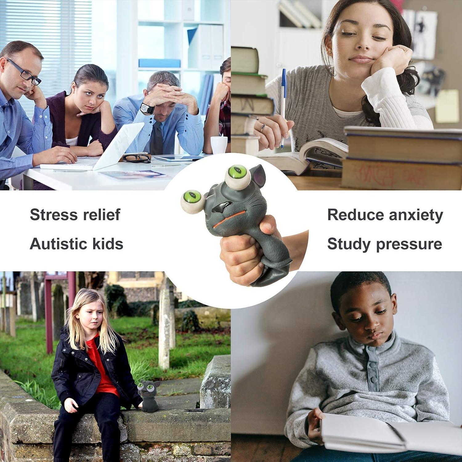 Juguete Squeeze Alivio Estrés Gato Gris ZHT 108g