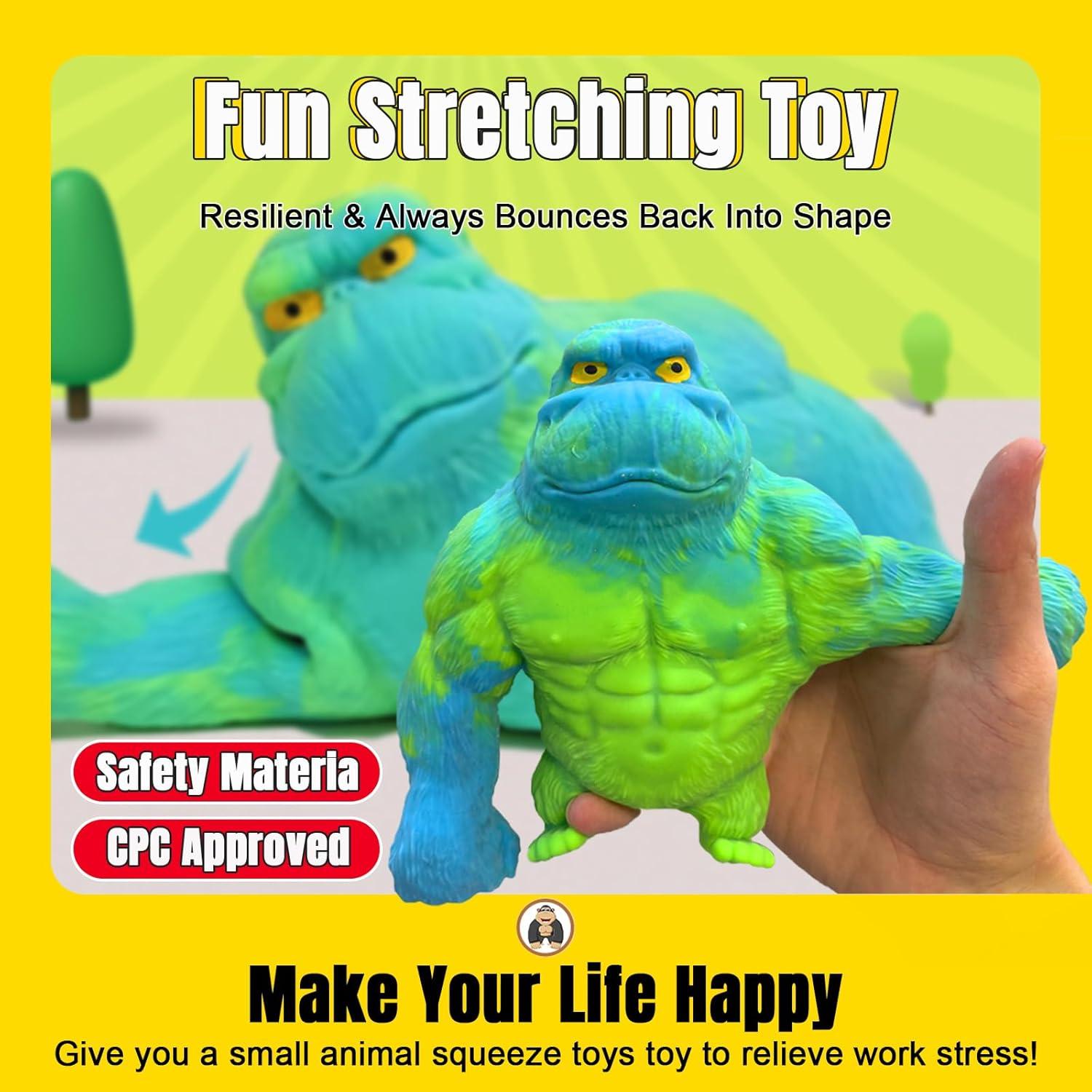 Juguete Antiestrés Gorila YHan Mediano Azul-Verde 0.78kg