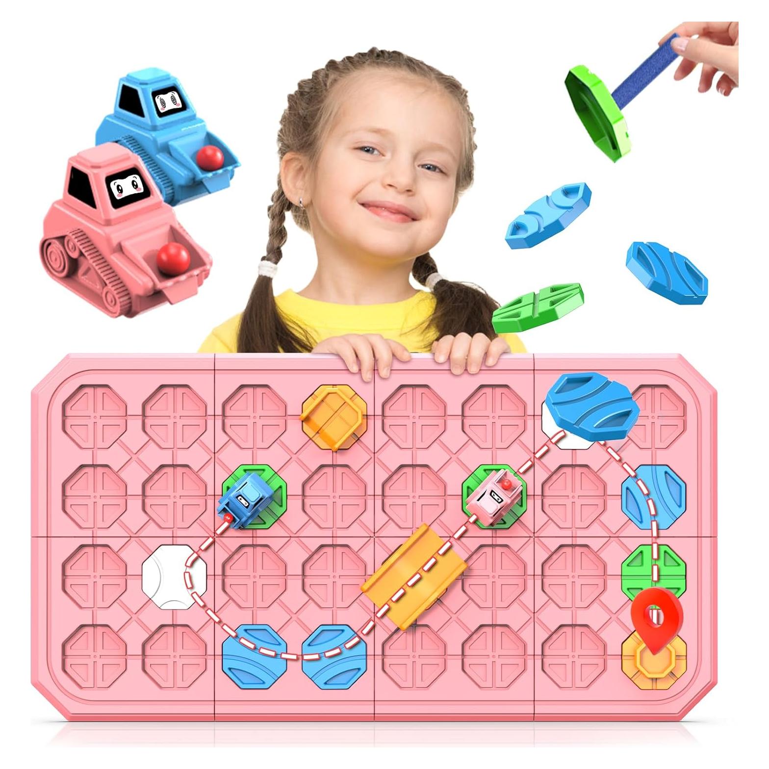 Juego de Construcción de Caminos Lógicos FYGURSO 32 Piezas Rosa