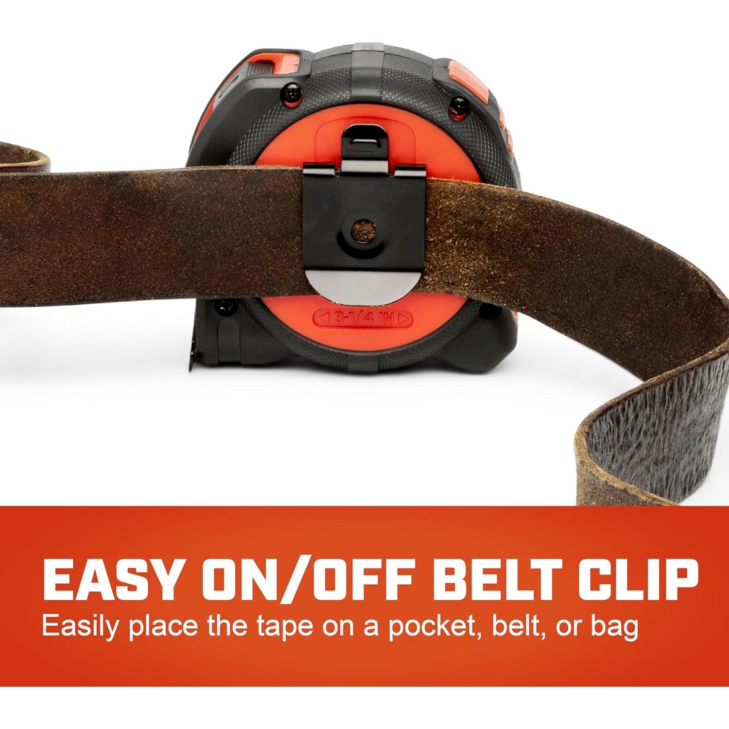 Cinta Métrica WORKHORSE Crescent 10.67 m Doble Cara NITE EYE