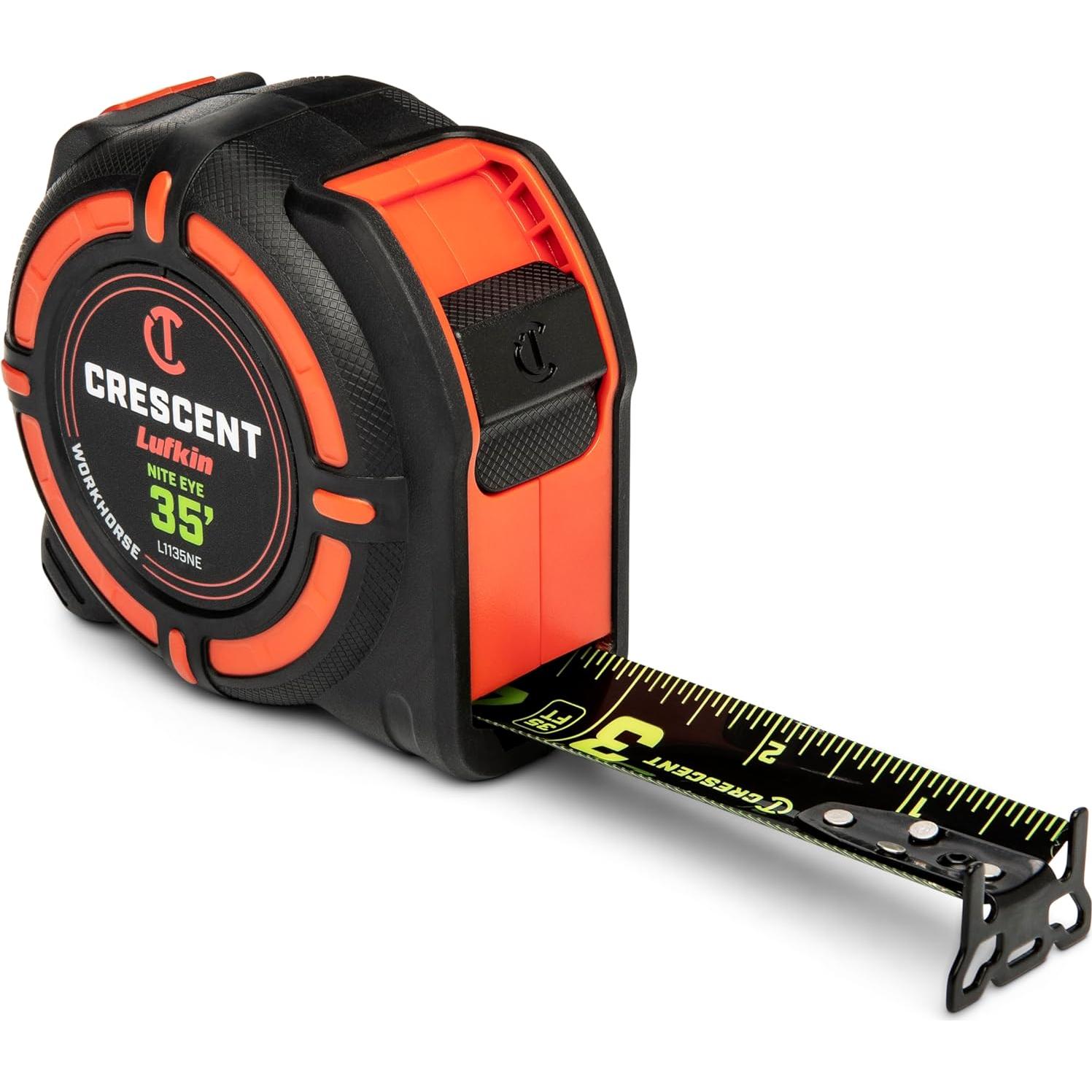 Cinta Métrica WORKHORSE Crescent 10.67 m Doble Cara NITE EYE