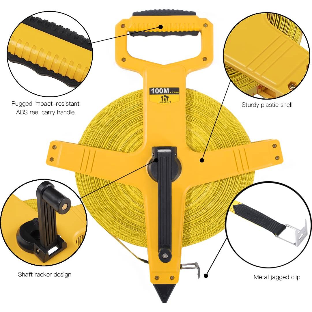 Cinta Métrica de Fibra de Vidrio HORGARSWE 100m 1/2" Doble Escala