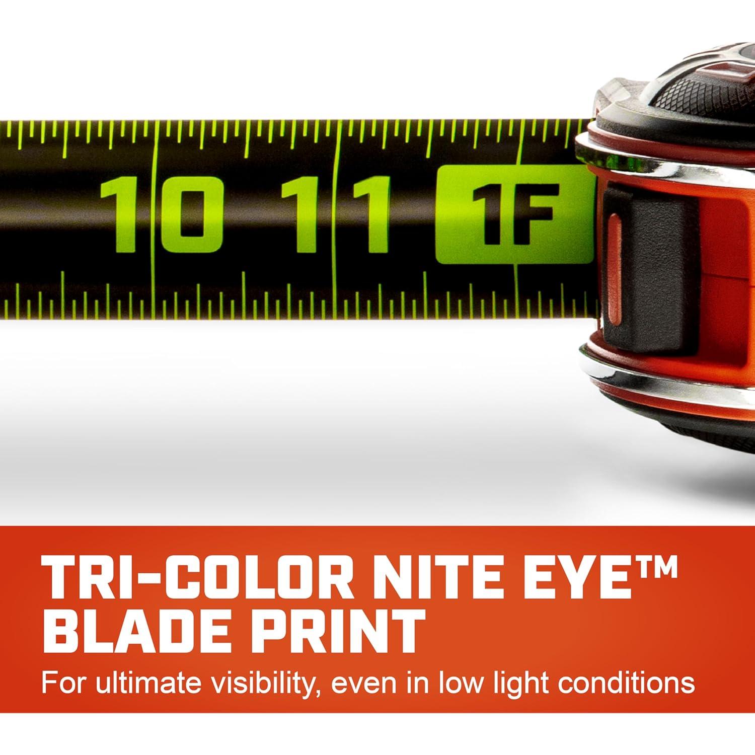 Cinta Métrica Magnética Crescent 7.62 m SHOCKFORCE NITE EYE