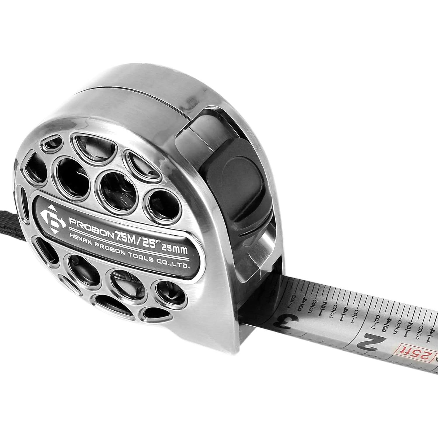 Cinta Métrica Retráctil 7.5m KarHoeGern Acero Inoxidable