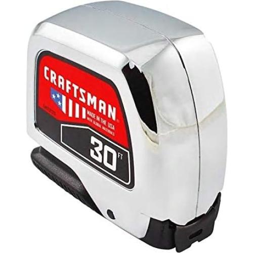 Cinta Métrica Craftsman CHROMELOCK 9.14m con Bloqueo Automático