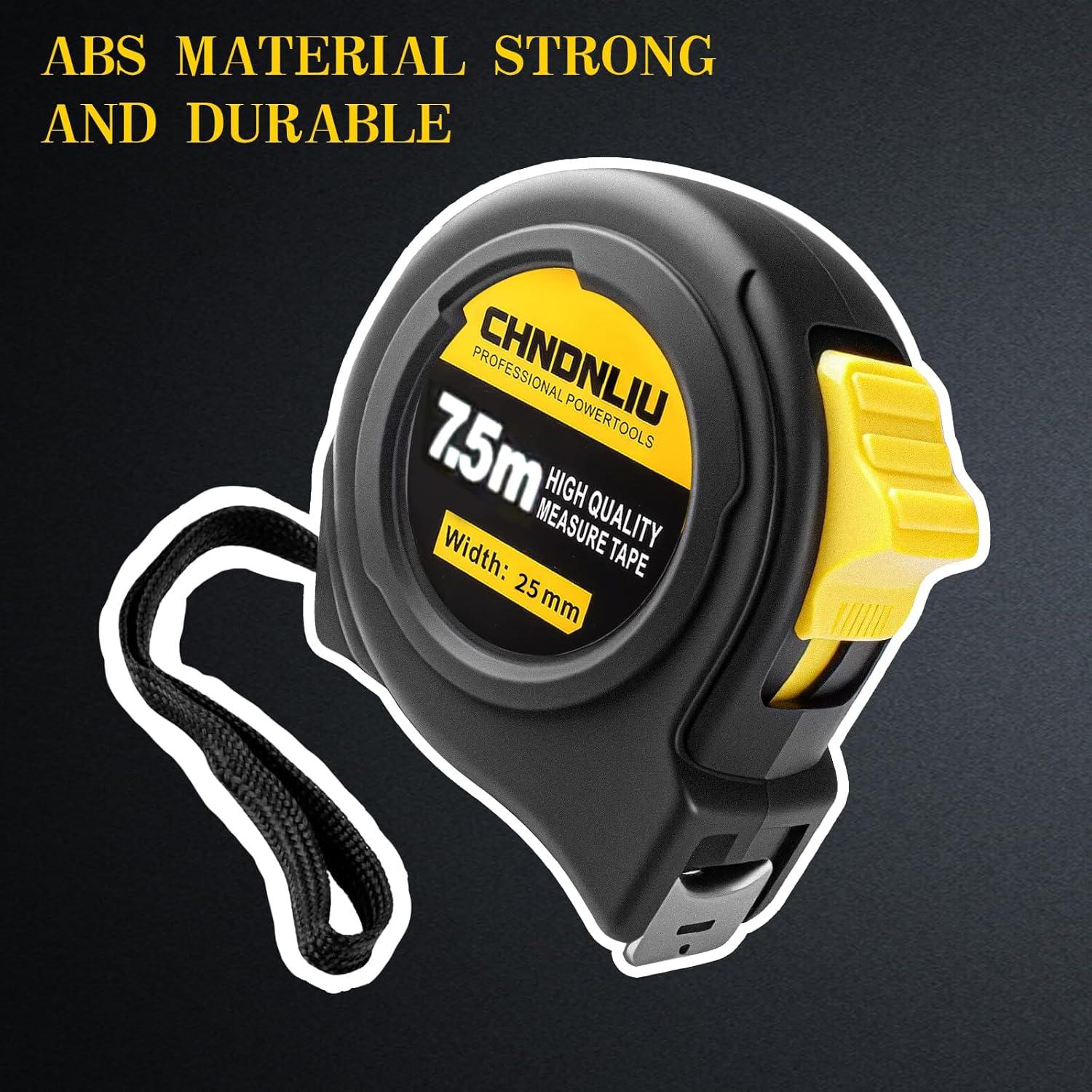 Cinta Métrica Retráctil 7.5m Chndnliu con Bloqueo y Clip