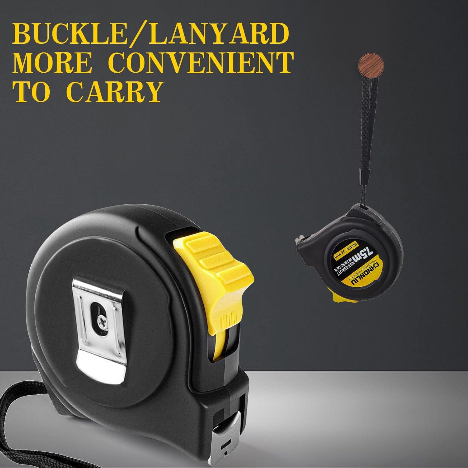 Cinta Métrica Retráctil 7.5m Chndnliu con Bloqueo y Clip