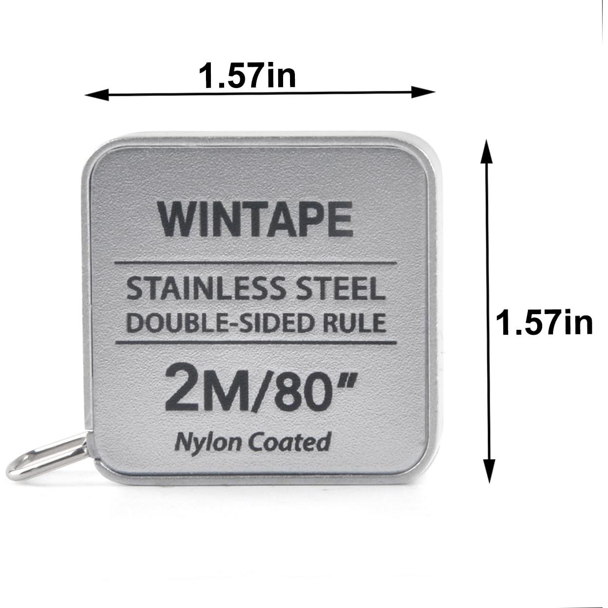 Cinta Métrica Cuadrada Retráctil VAXATO 2m Doble Cara Nylon