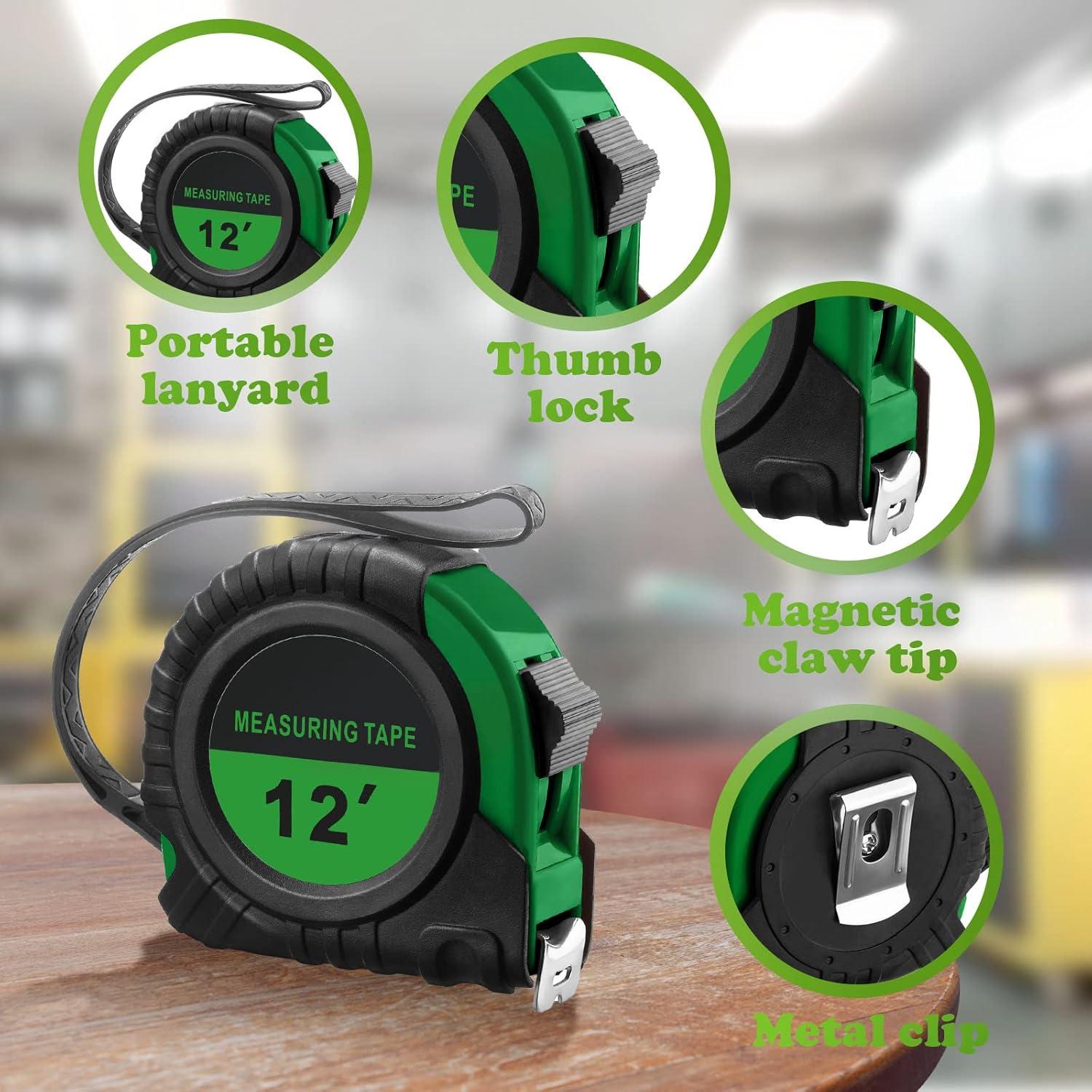 Xinnun 20 Cintas Métricas Retráctiles 3.5m Verde ABS