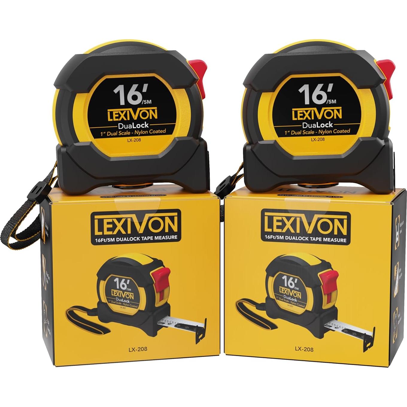 Cinta Métrica Retráctil LEXIVON 5m Doble Cara Nylon LX-208