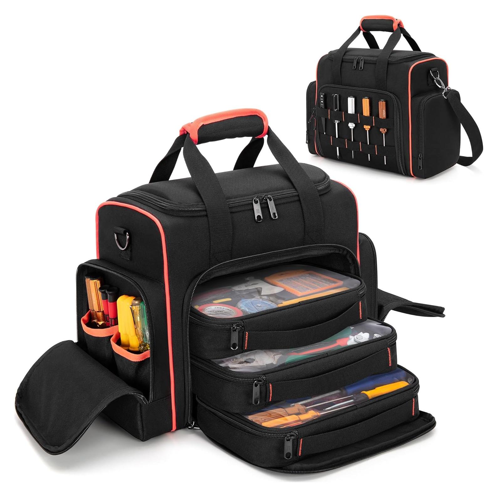 Bolsa de Herramientas Marscamd con 3 Estuches Removibles Negra