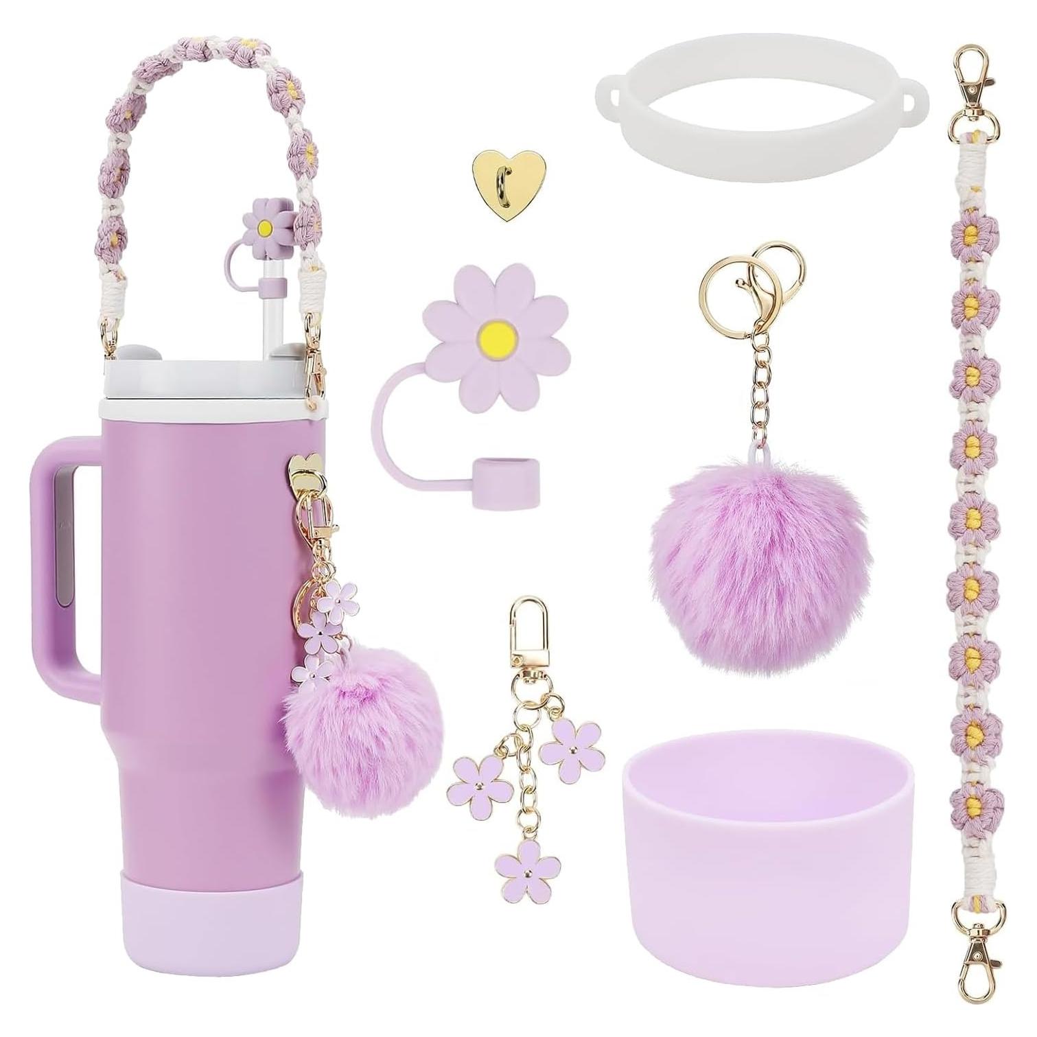 Juego de Accesorios TUTINGKE para Copa Stanley Morado 7 Piezas