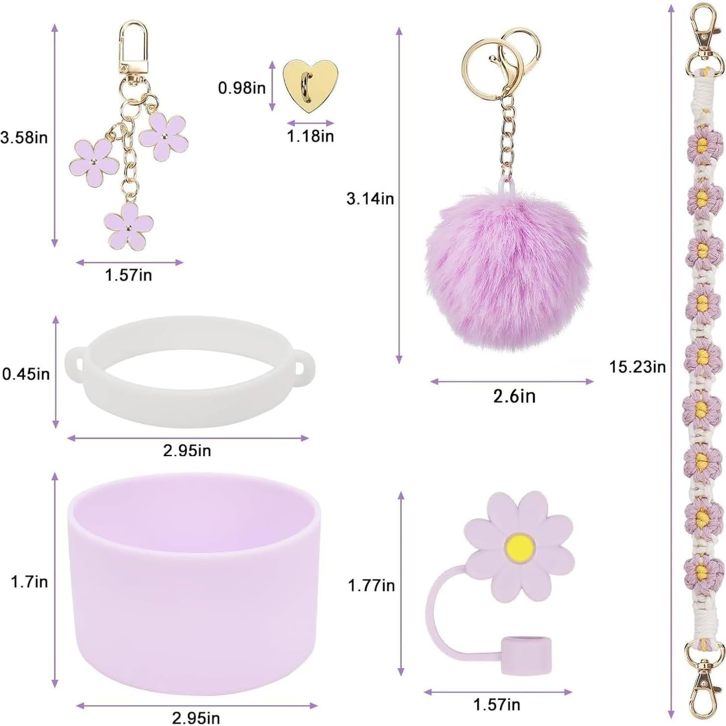 Juego de Accesorios TUTINGKE para Copa Stanley Morado 7 Piezas