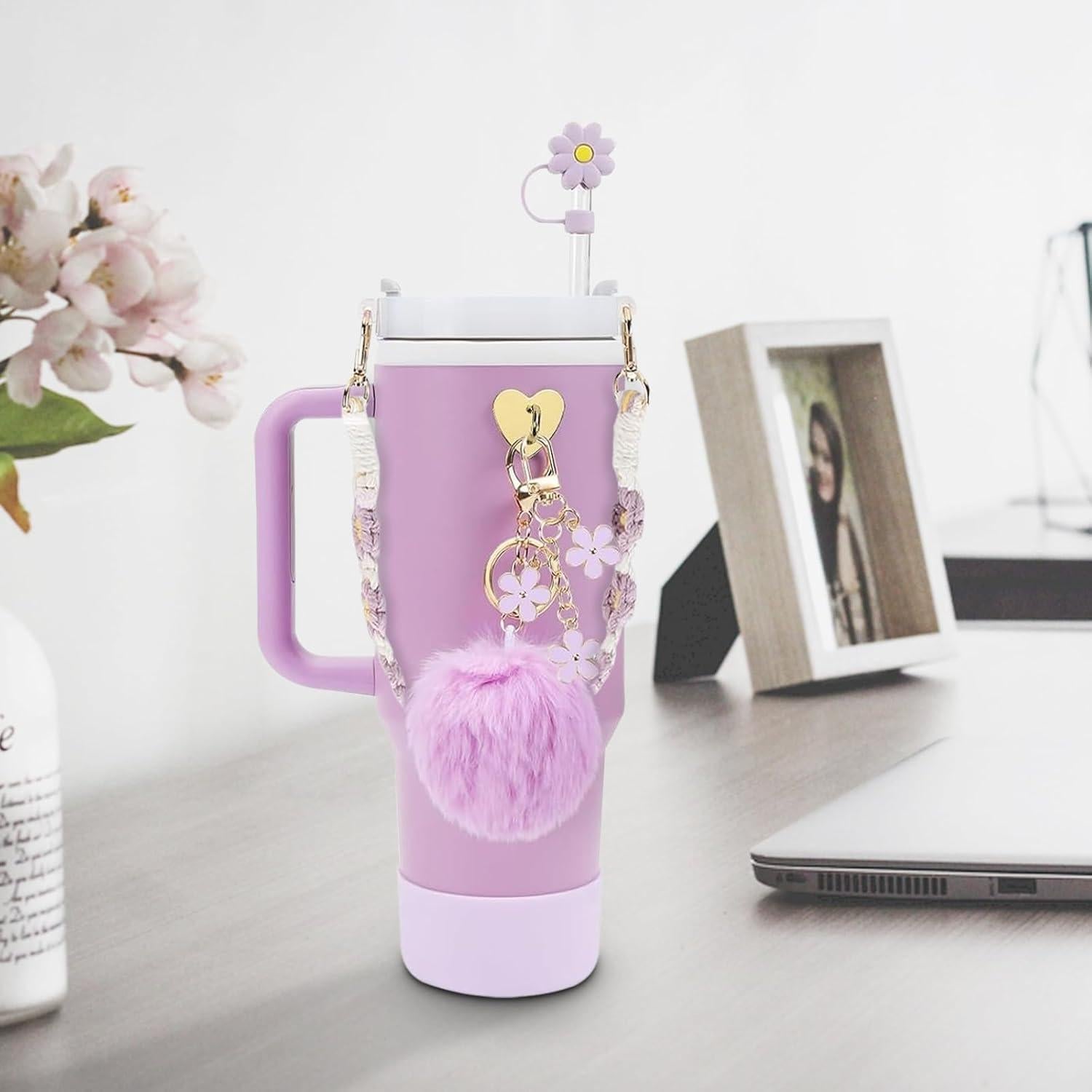 Juego de Accesorios TUTINGKE para Copa Stanley Morado 7 Piezas