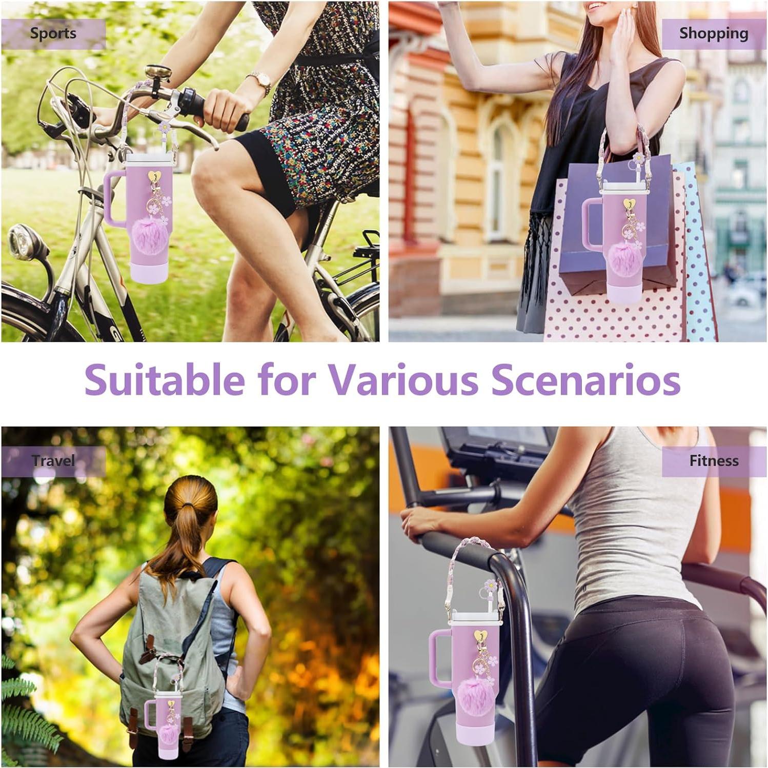 Juego de Accesorios TUTINGKE para Copa Stanley Morado 7 Piezas