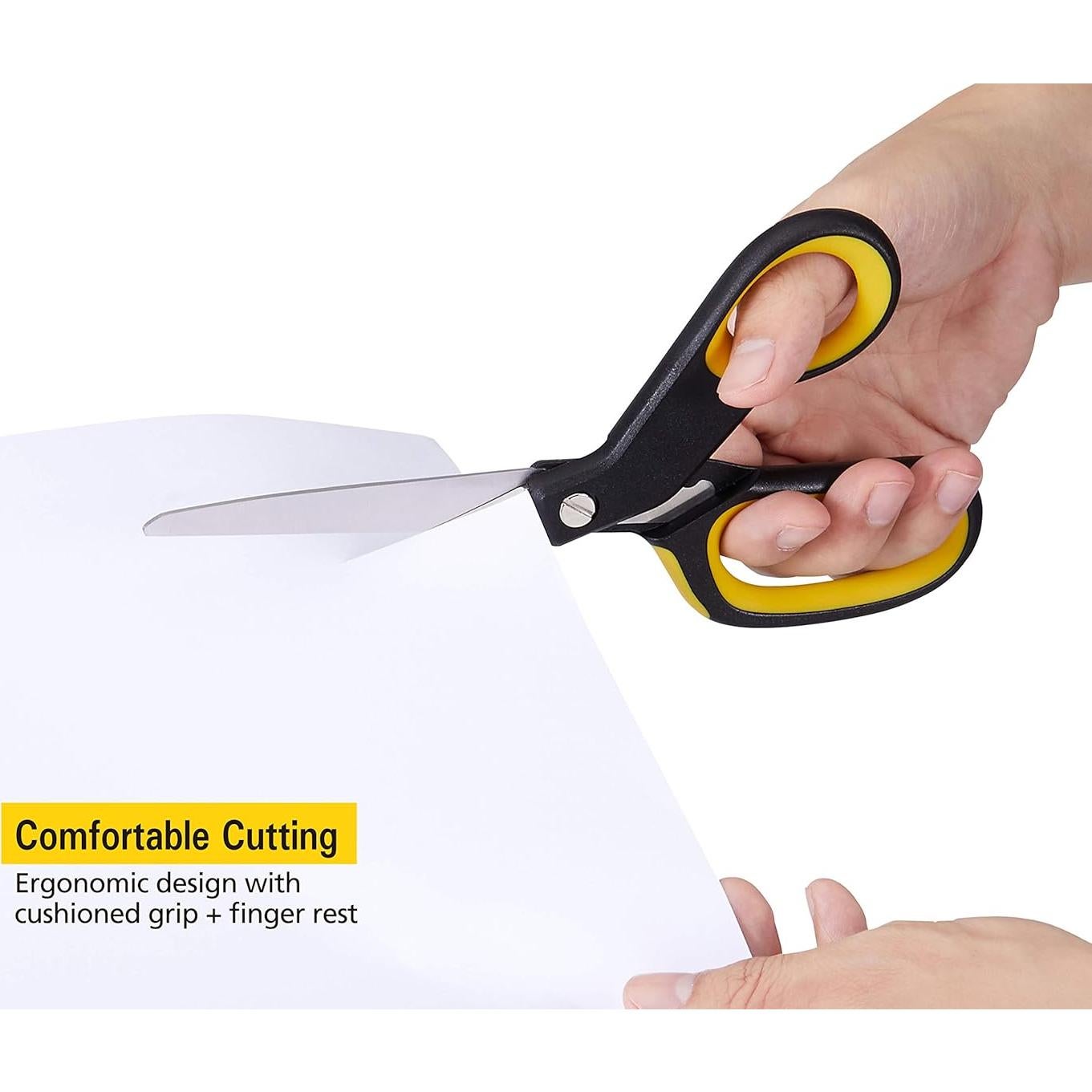 Tijeras Ergonómicas Stanley 20 cm Acero Inoxidable Amarillo