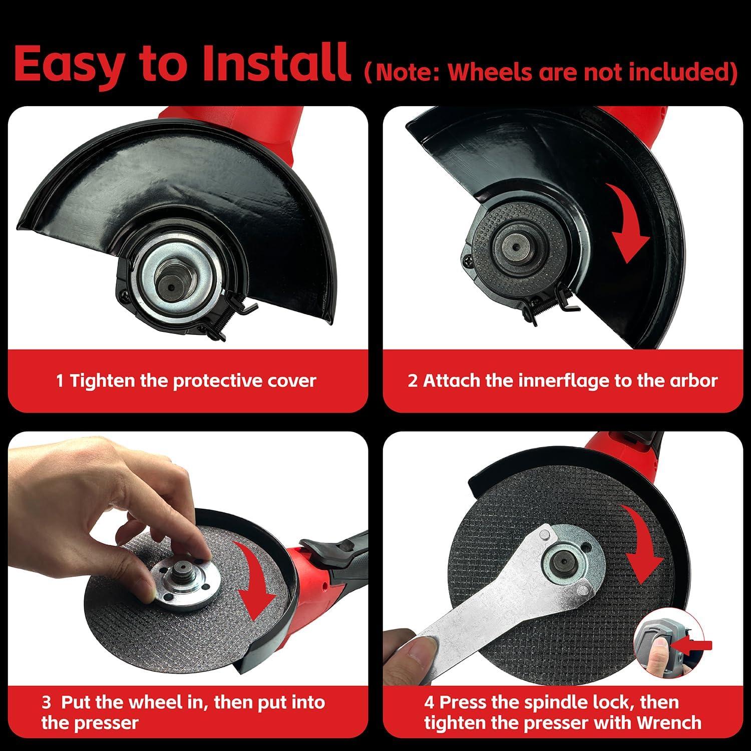 Amoladora Angular Inalámbrica SpomacGek 18V 4.5" Sin Batería