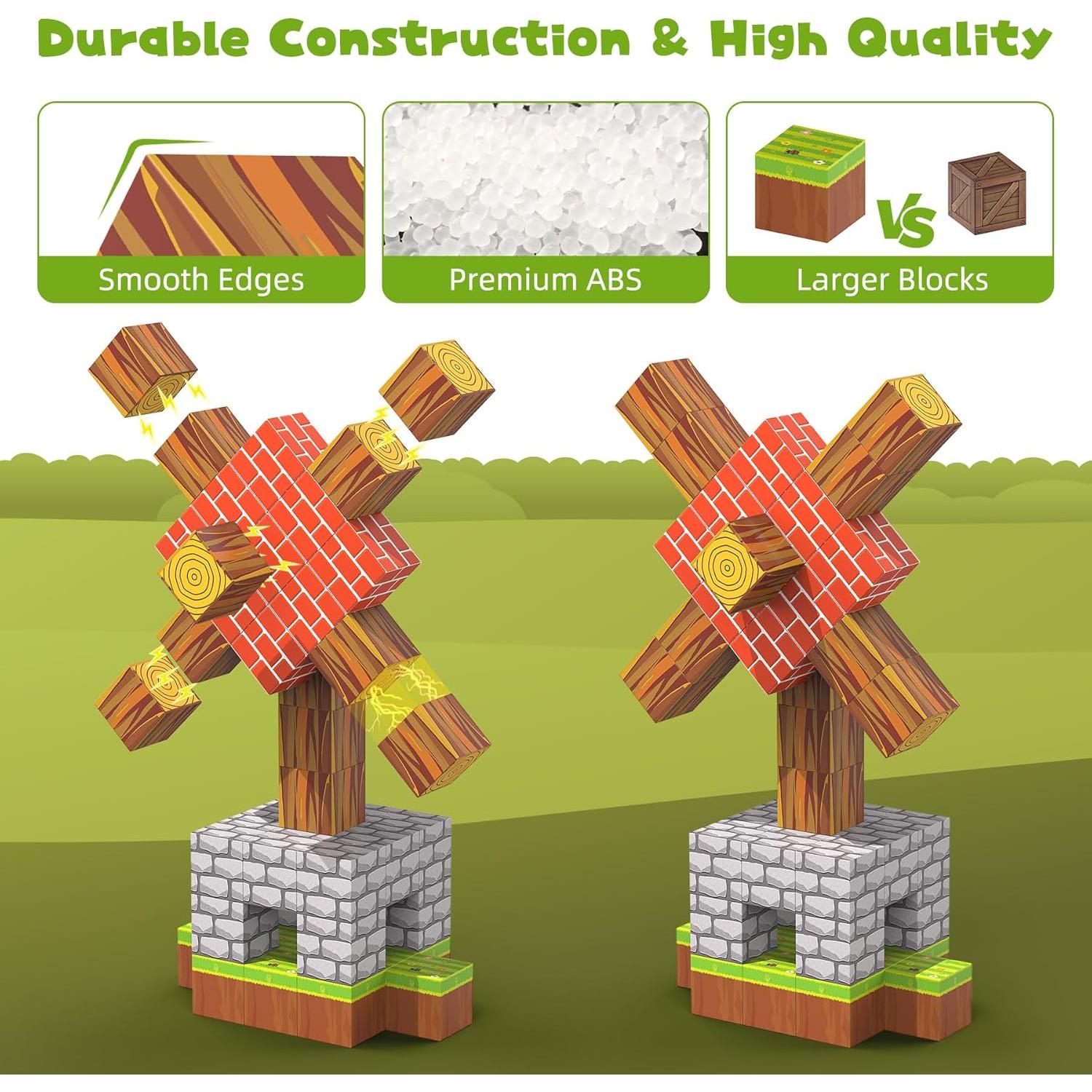 Juego de Bloques Magnéticos 108PCS - Dinosaurios y Selva