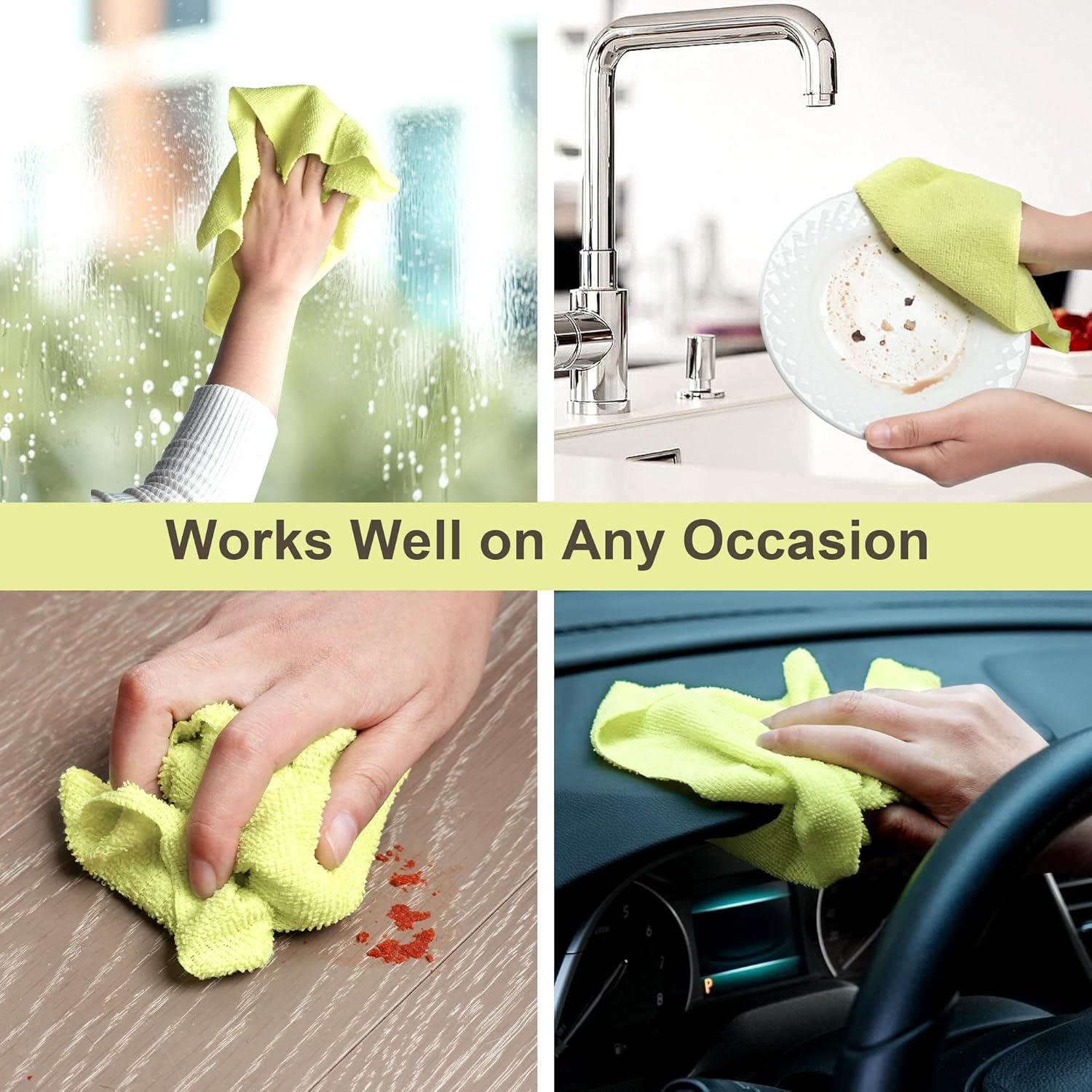 Paños de Microfibra Reutilizables LIVOS - 80 Unidades 29.2x29.2cm