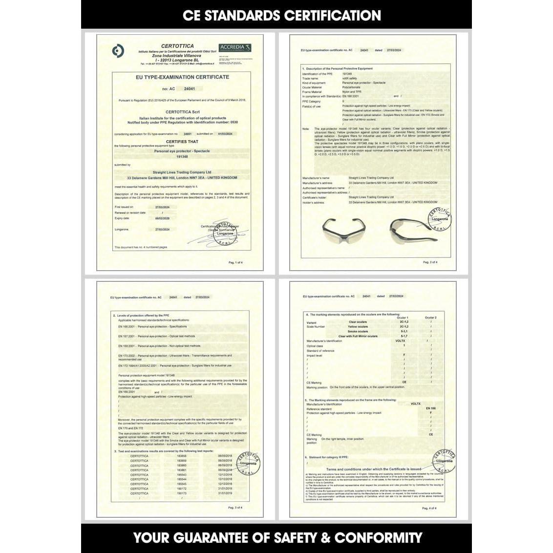 Gafas de Seguridad Bifocales VoltX Constructor +3.5 Dioptrías
