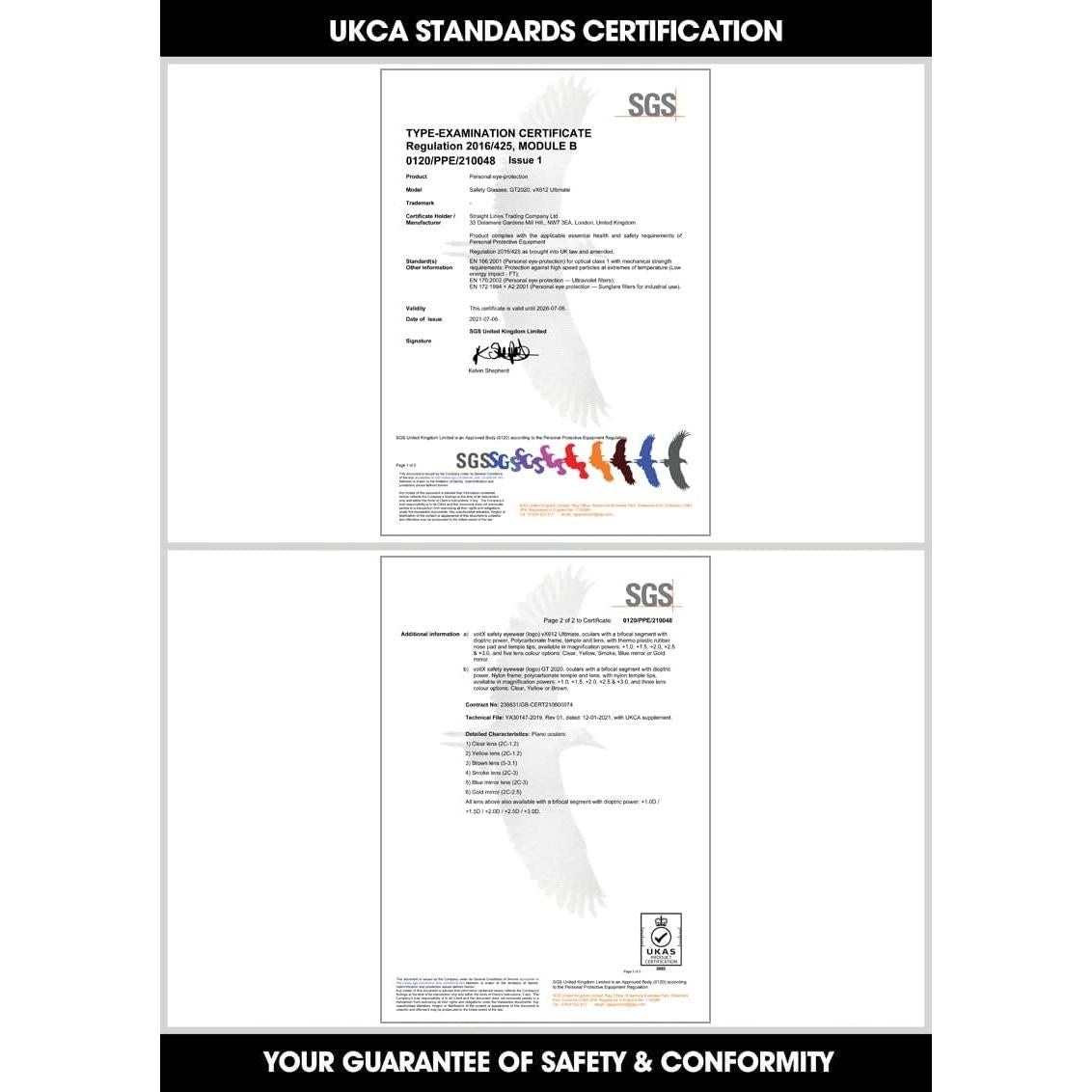 Gafas de Seguridad Bifocales VoltX Constructor +3.0 Dioptrías