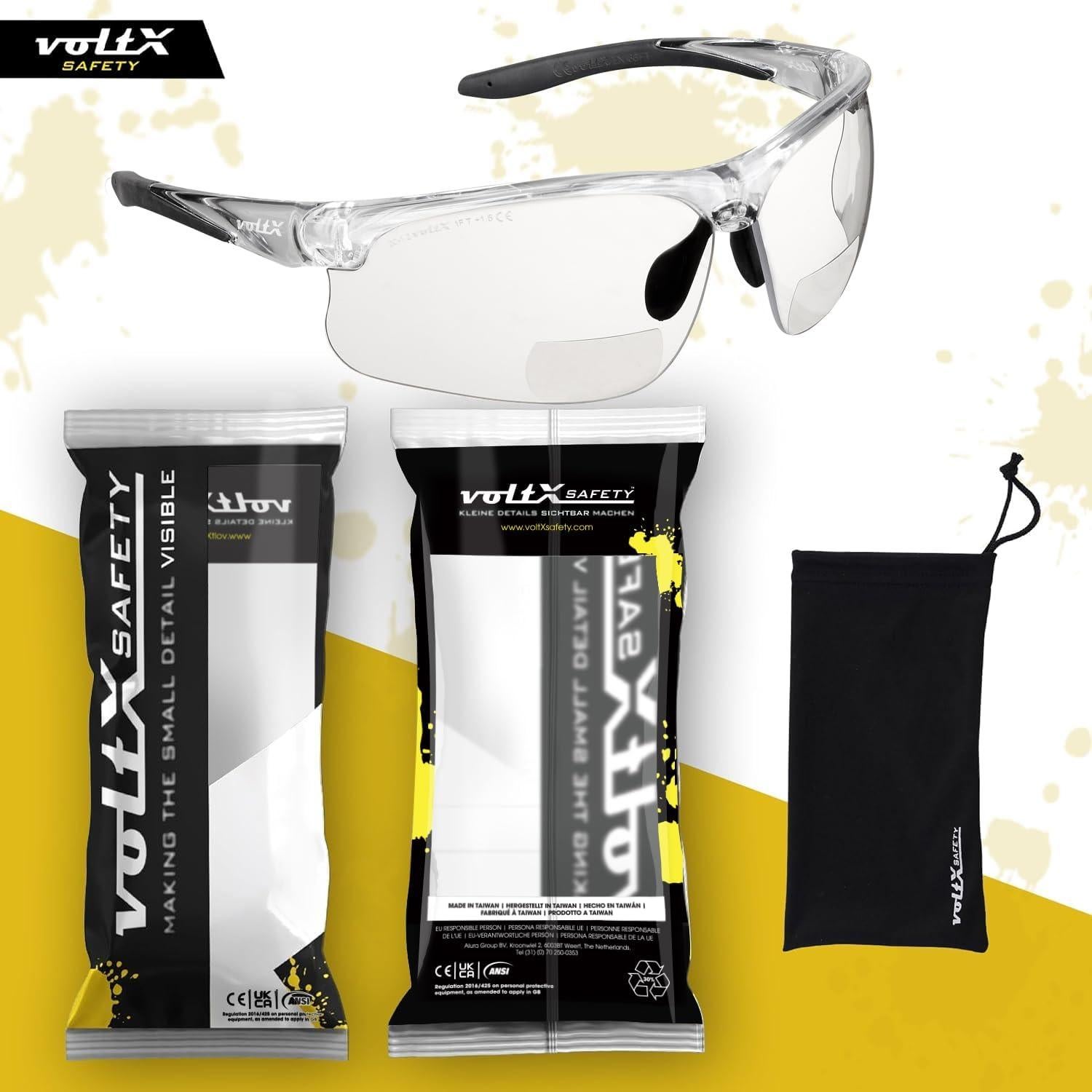 Gafas de Seguridad Bifocales VoltX Constructor +1.0 Dioptría