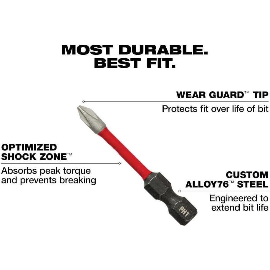 Conjunto de Brocas de Impacto Milwaukee Shockwave 80 Piezas