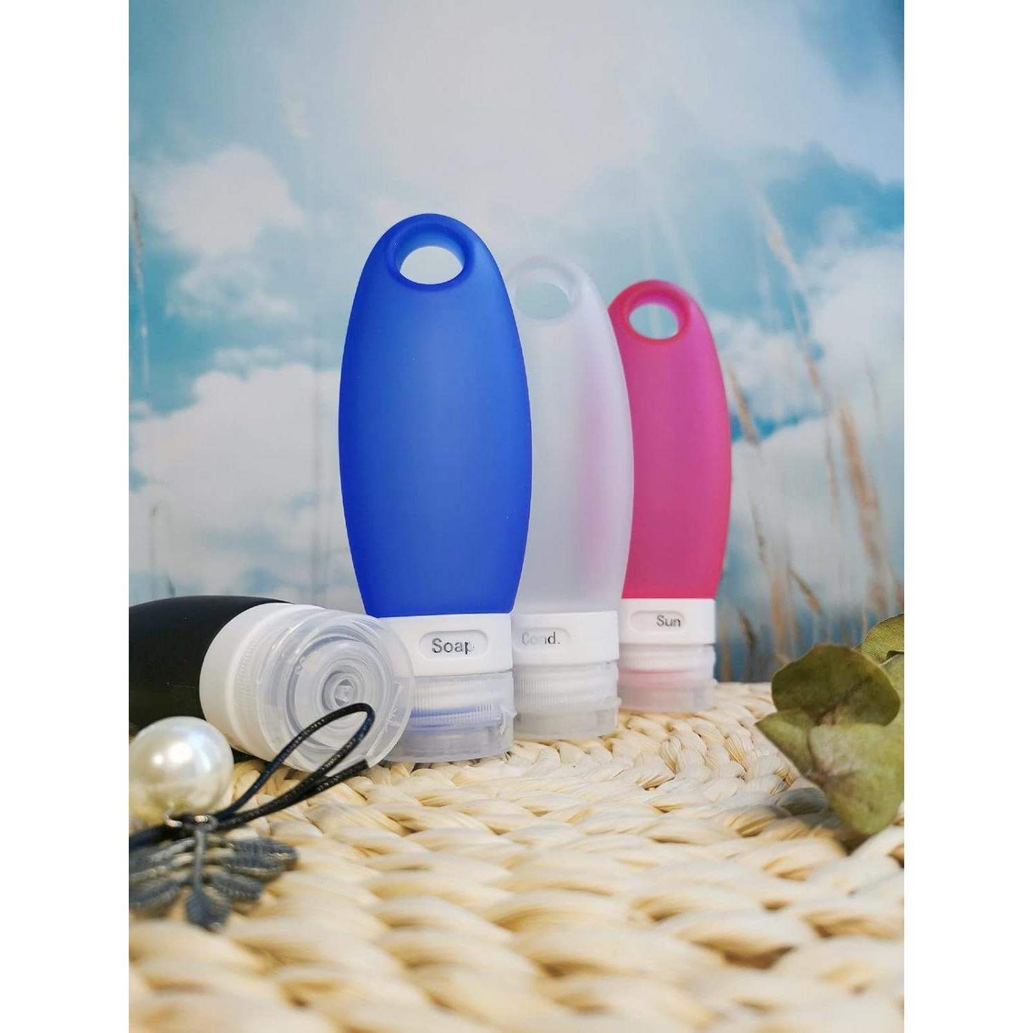 Botellas de Silicona Reutilizables Fullplus 3.3 oz Aprobadas TSA