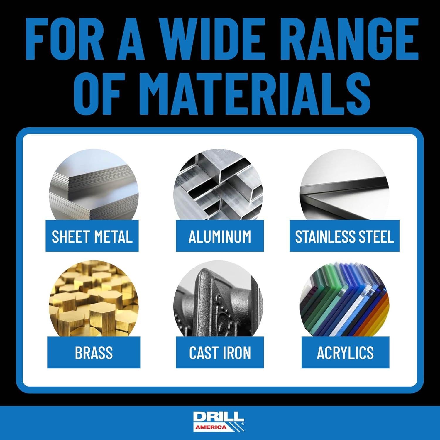 Juego de Brocas Escalonadas de Cobalto 29 Piezas Drill America