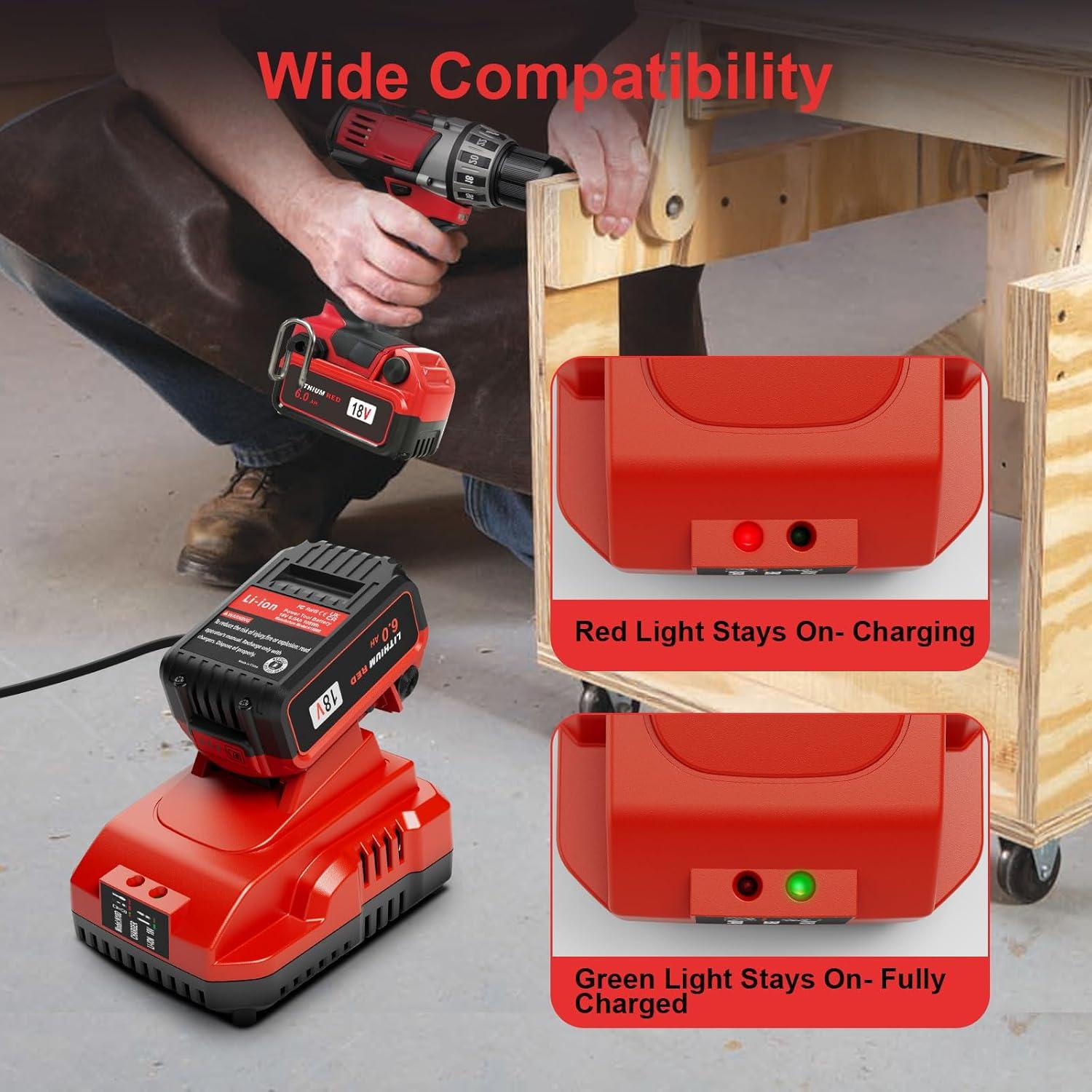 Pack 2 Baterías 6.0Ah 18V y Cargador Milwaukee M-18