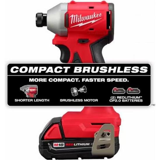 Destornillador de Impacto Milwaukee M18 18V Sin Escobillas Kit