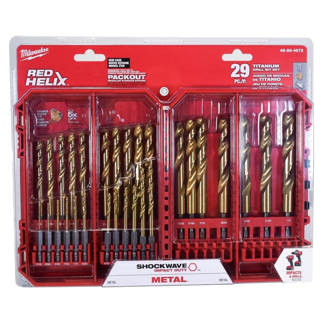 Broca de Titanio Milwaukee Shockwave 48-89-4672 - 1.27 kg