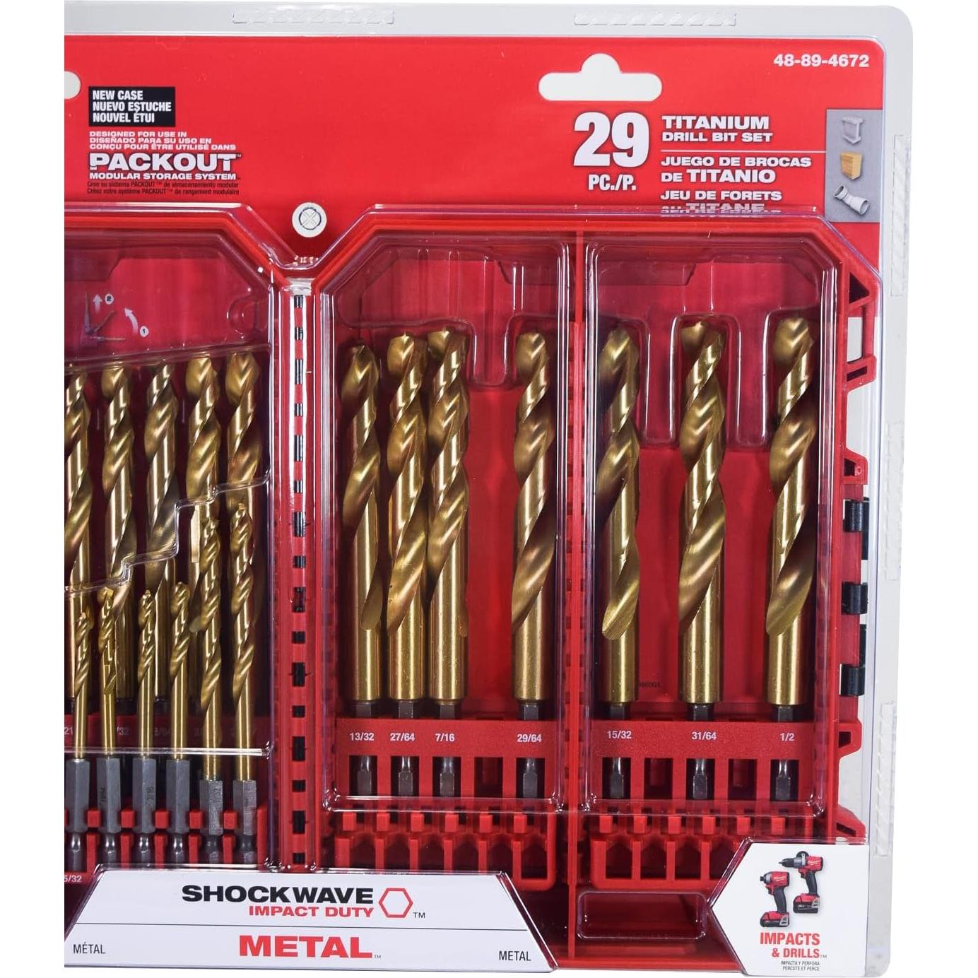 Broca de Titanio Milwaukee Shockwave 48-89-4672 - 1.27 kg