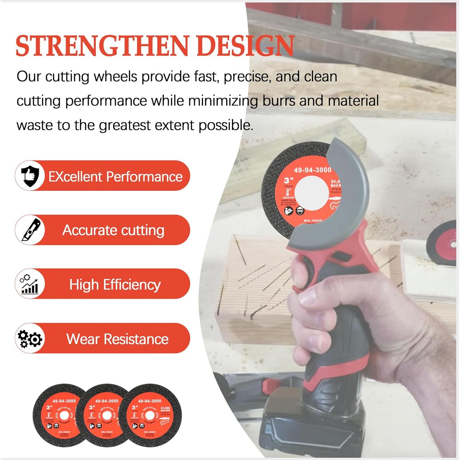 Juego de 3 Ruedas de Corte de Metal 3" Milwau-kee