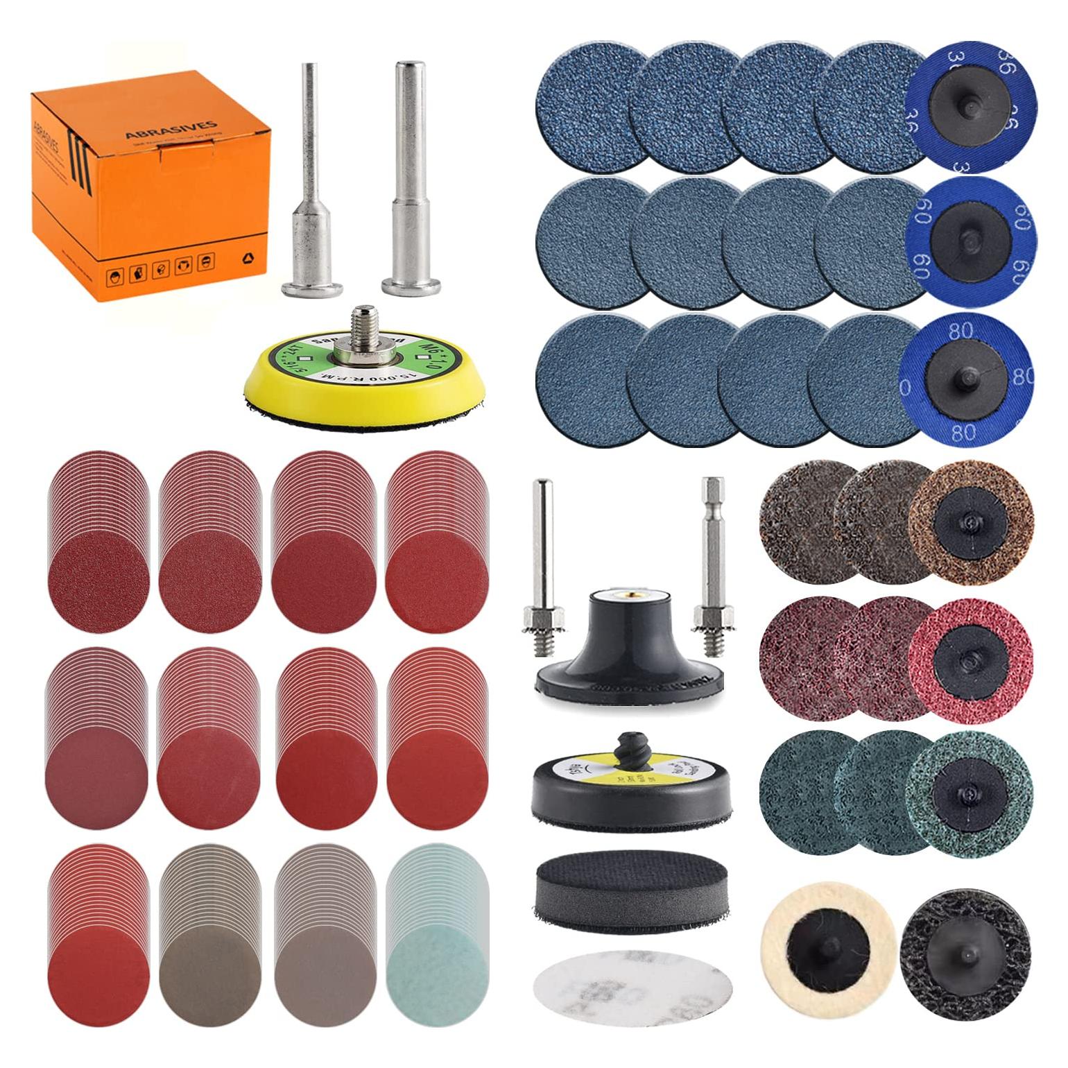 Kit de Discos de Lijado 2" 270Pcs Zhi Ye con Placa de Respaldo