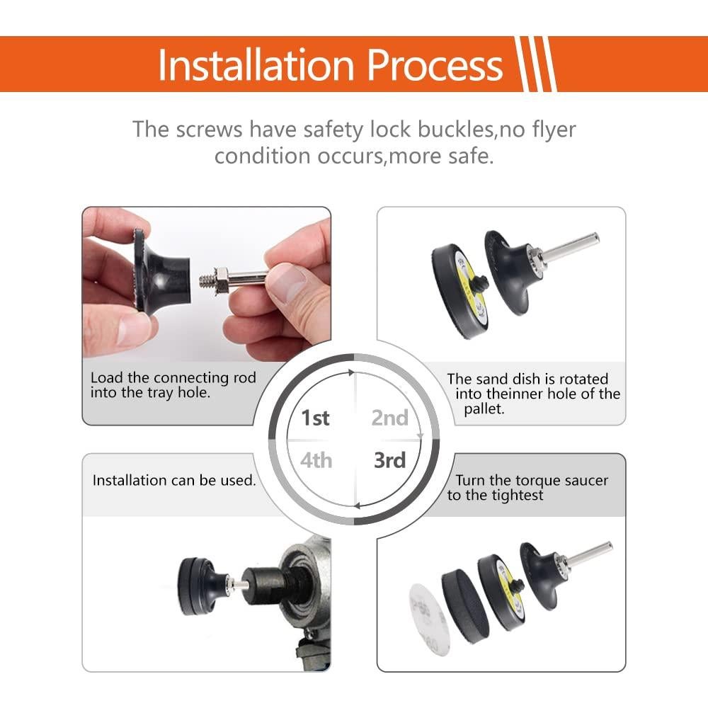Kit de Discos de Lijado 2" 270Pcs Zhi Ye con Placa de Respaldo