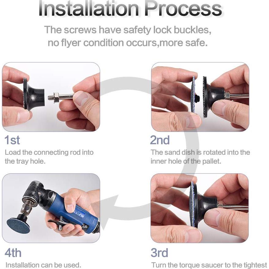 Kit de Discos de Lijado 2" 270Pcs Zhi Ye con Placa de Respaldo