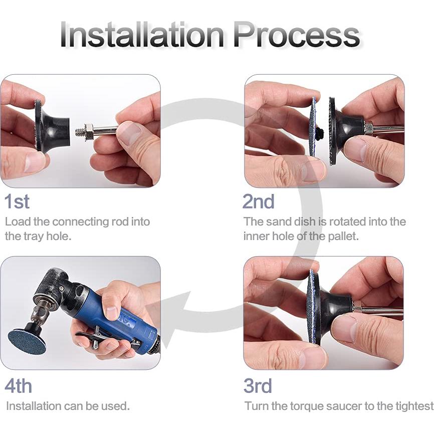 Discos de Lijado de Zirconia 80 Piezas 2" con Soporte 1/4"